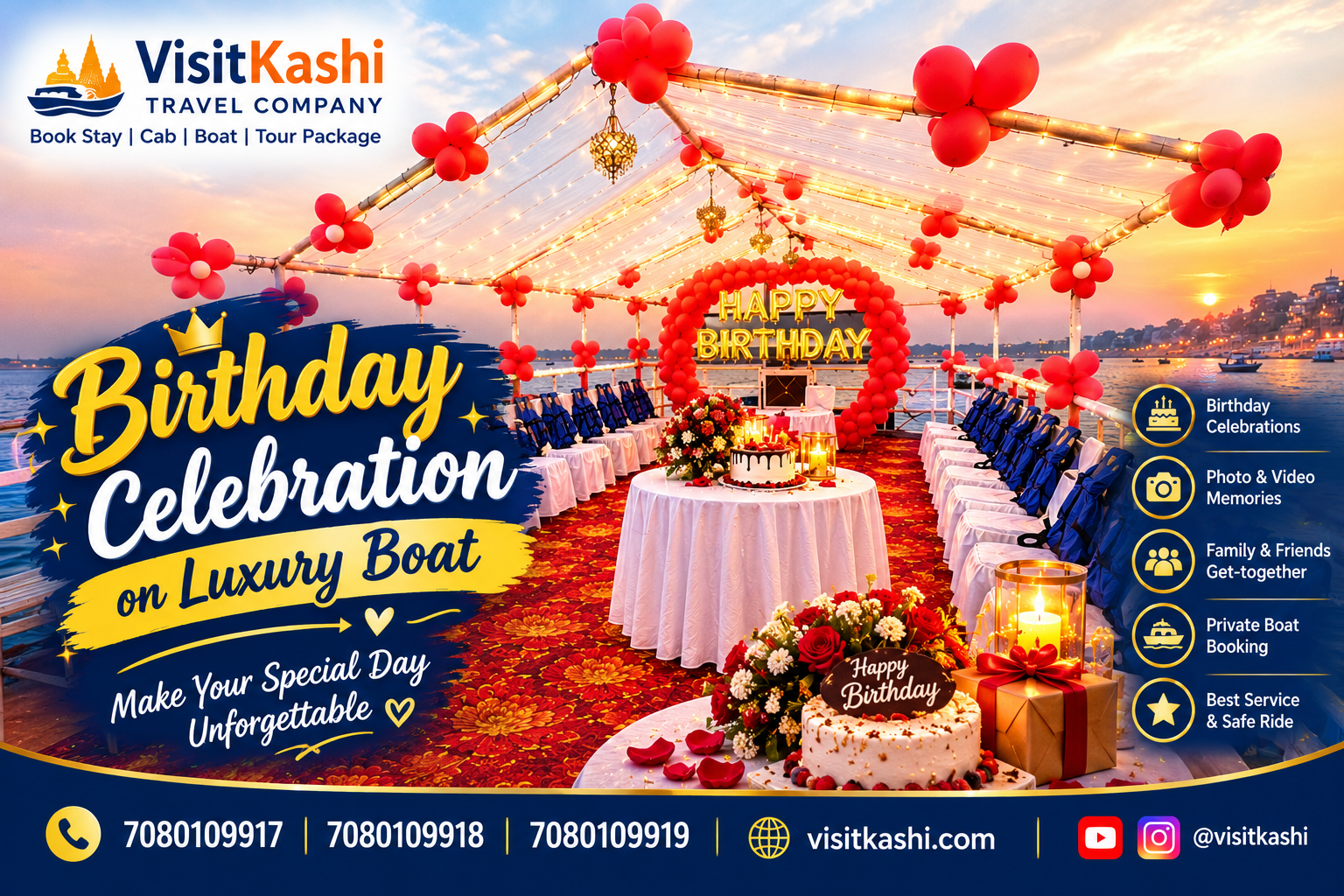 Birthday Event Boat in Varanasi – Photo 1