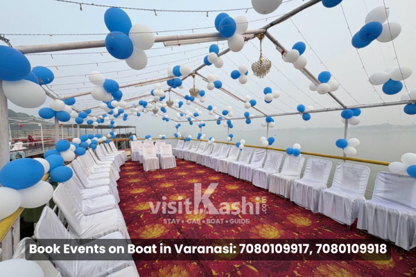 Private event seating – Varanasi boat event