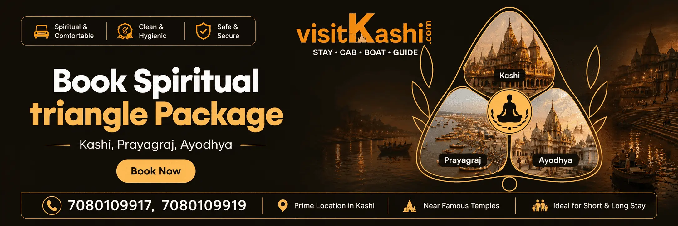 Spiritual Triangle of India — Kashi, Ayodhya, Prayagraj Package | Visit Kashi